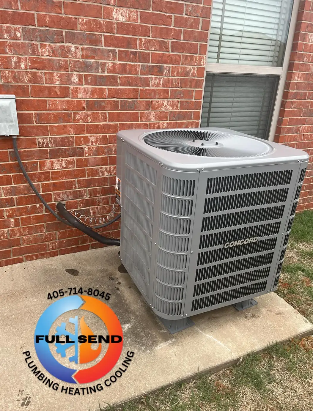New Concord AC unit installation by Full Send
